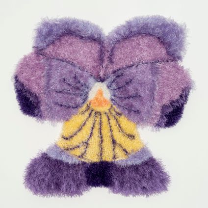 Pansy Flower Yellow with a Purple Spider, 2021